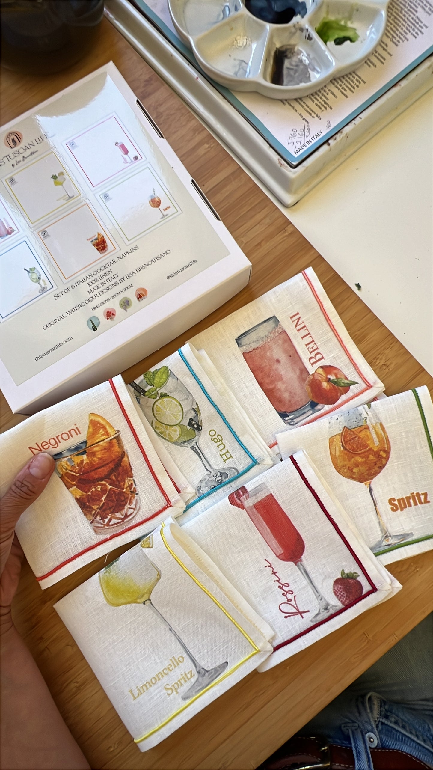 Italian Cocktail Napkins - 100% Linen