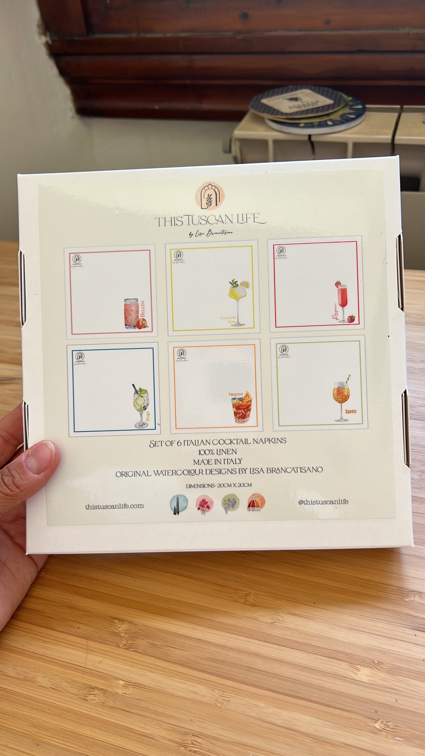 Italian Cocktail Napkins - 100% Linen