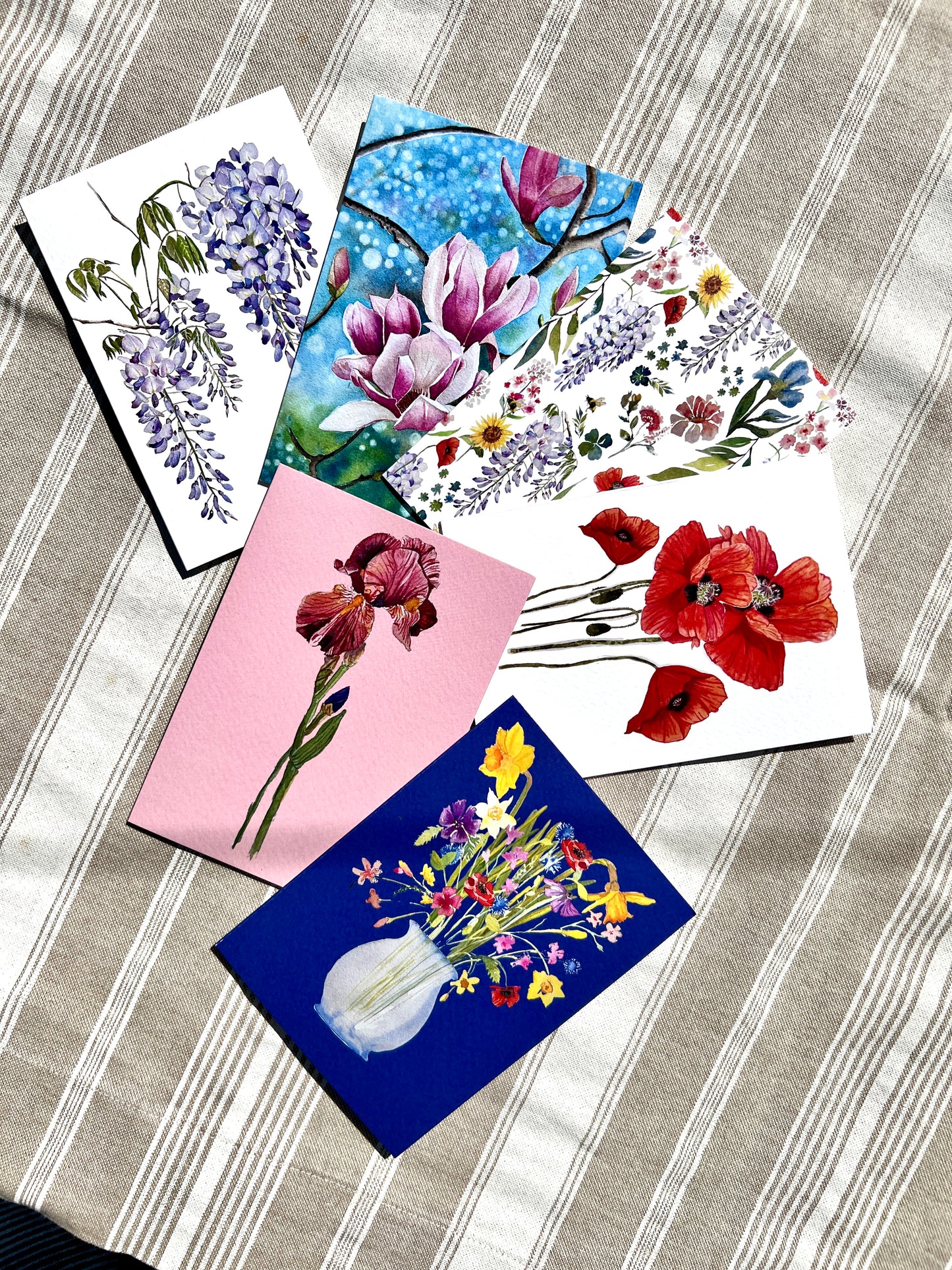 Floral Watercolour Cards - SET A