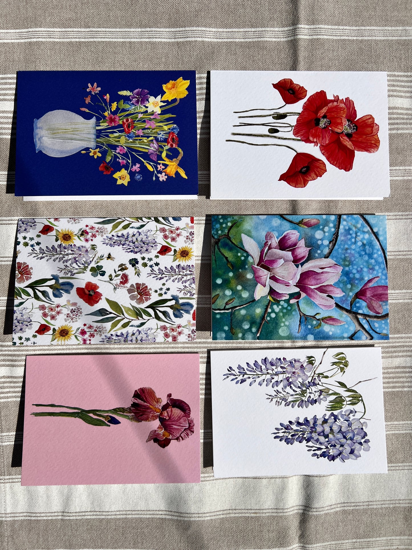 Floral Watercolour Cards - SET A