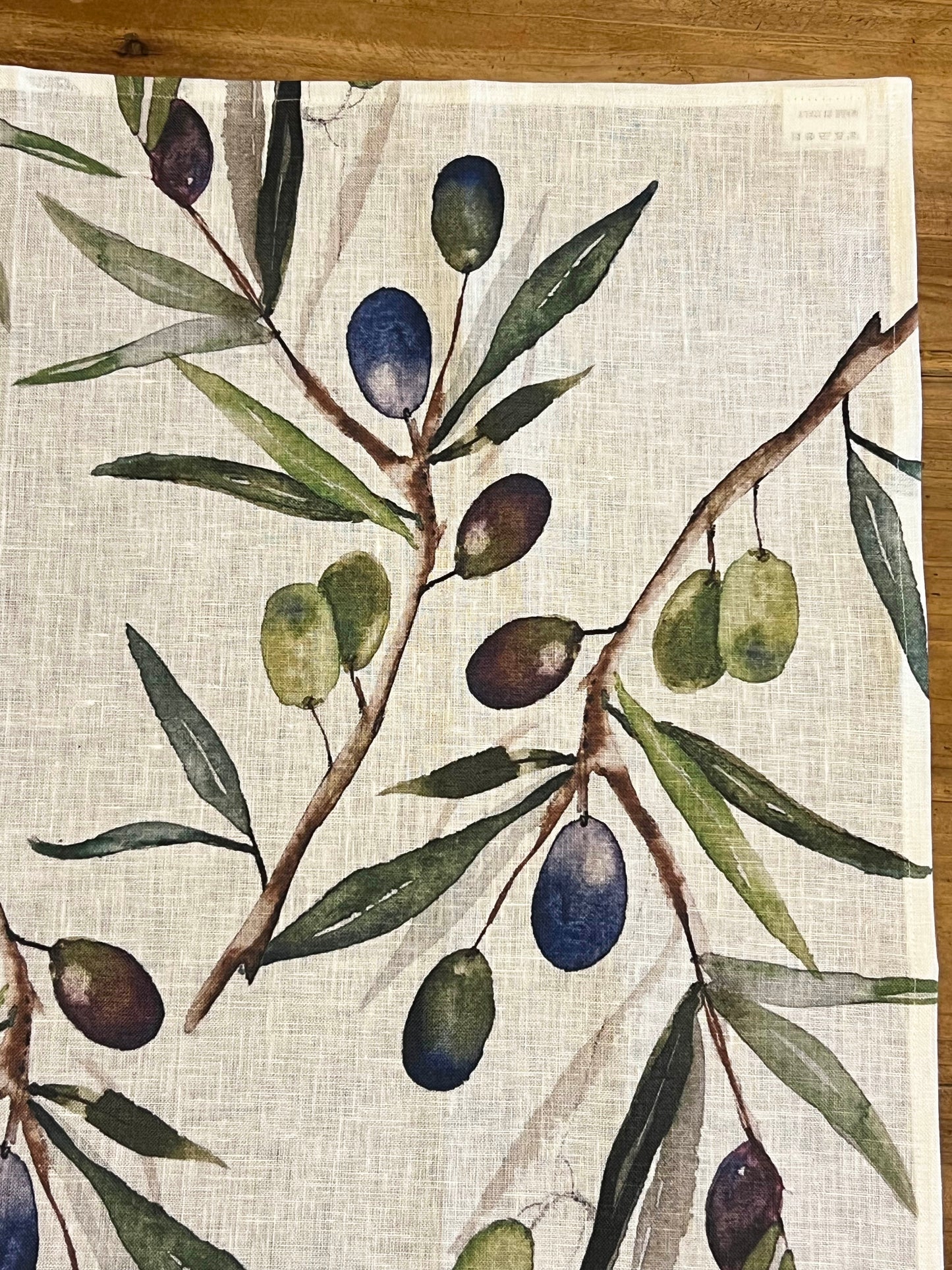 100% Linen Olives Tea-towels