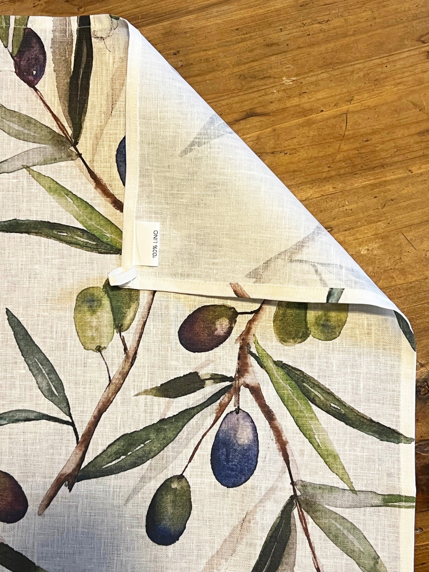 100% Linen Olives Tea-towels