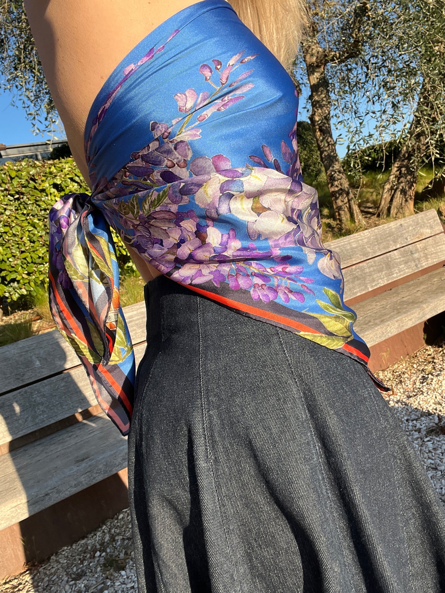 Wisteria in Florence Silk Scarf / Foulard - 90cm x 90cm