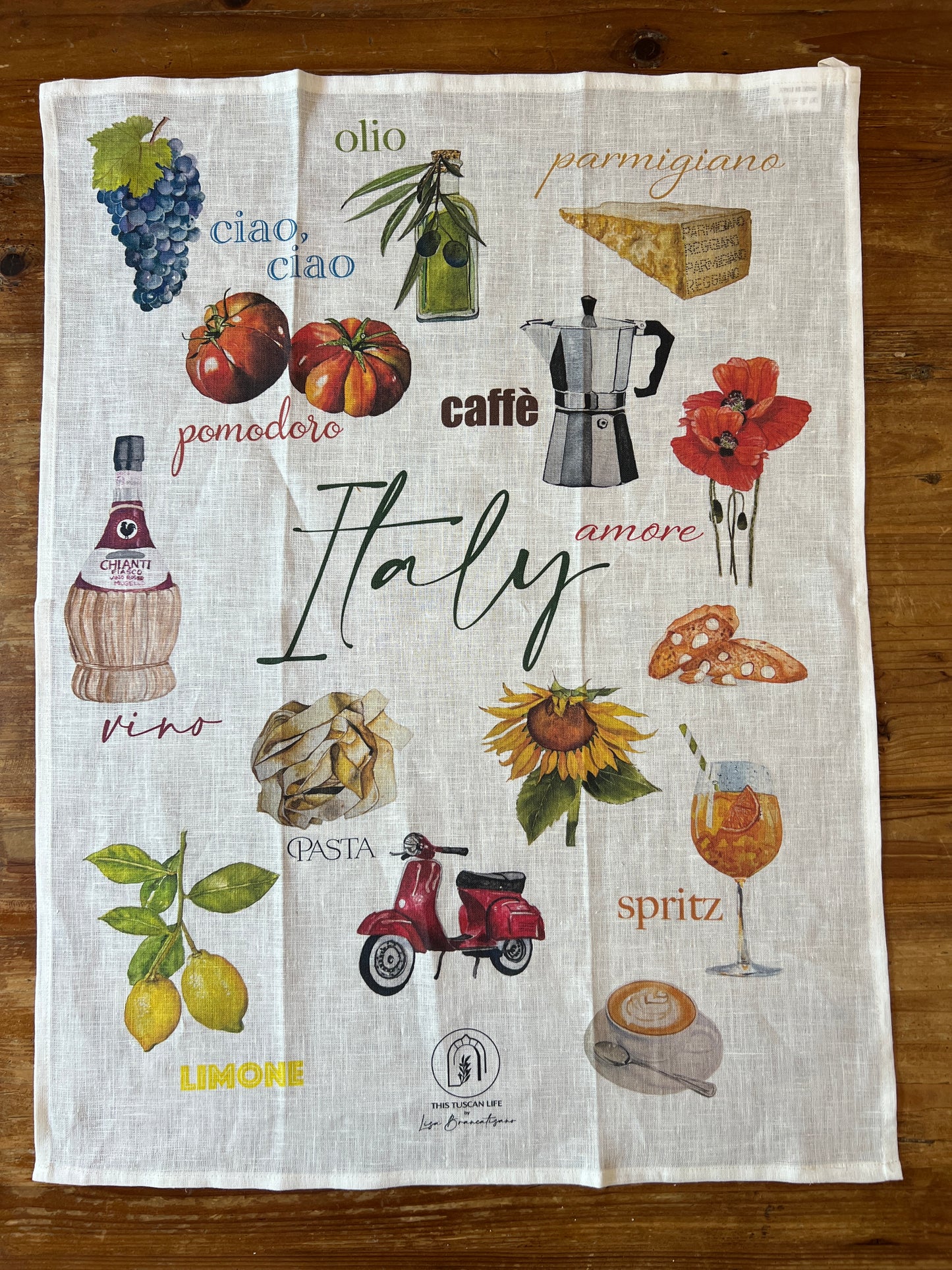 Bella Italy Tea-Towel - 100% Linen