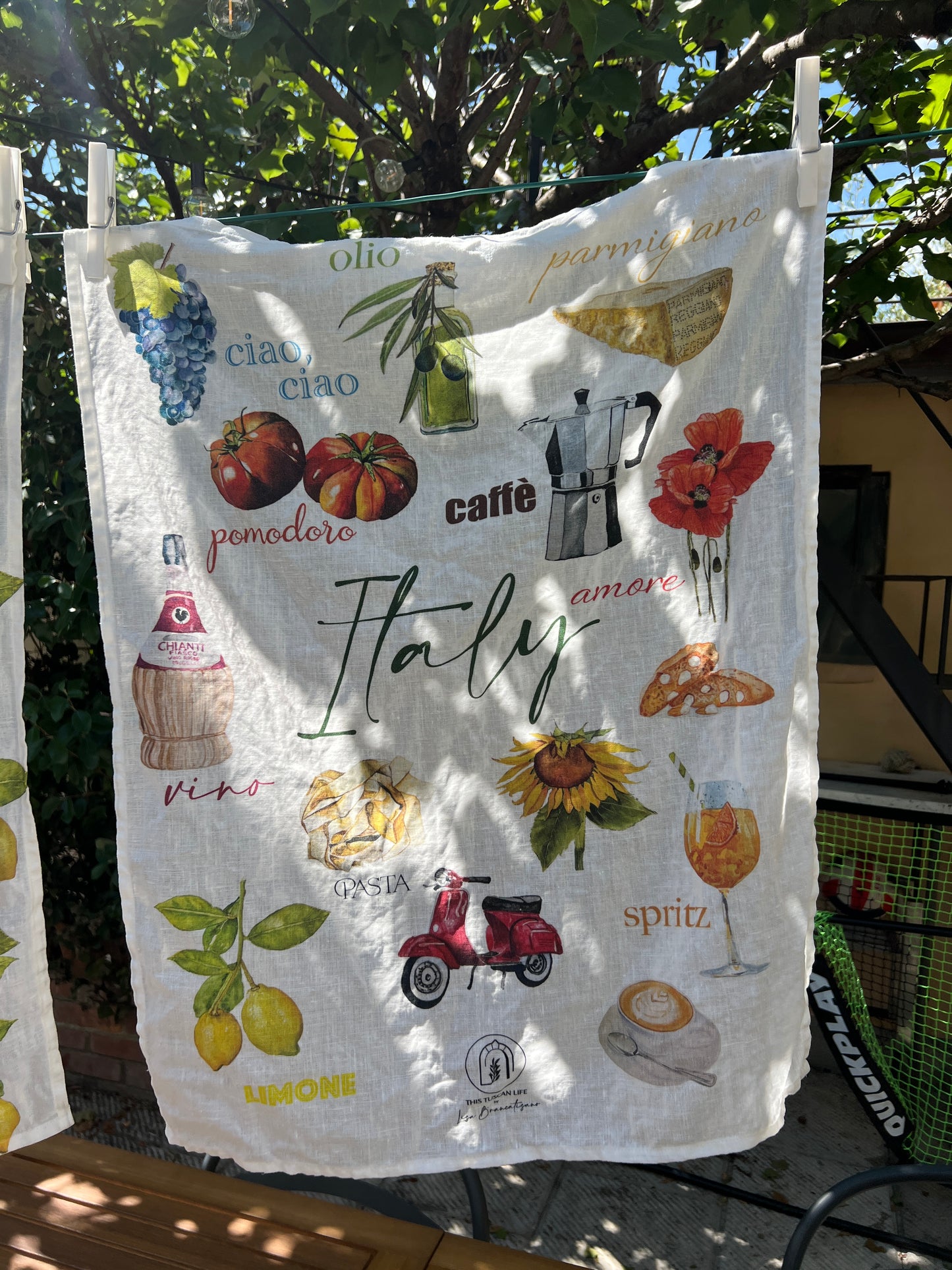 Bella Italy Tea-Towel - 100% Linen