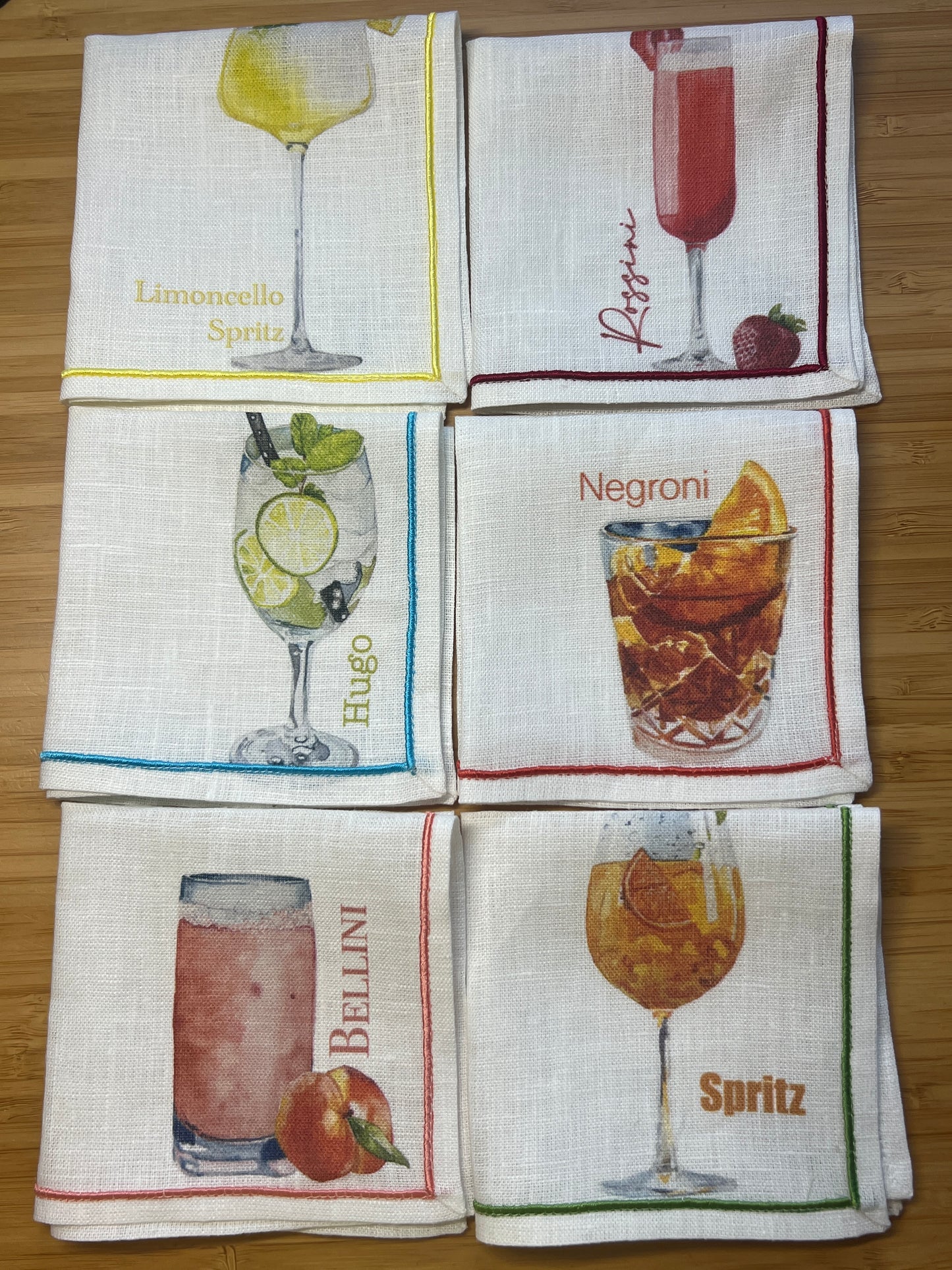 Italian Cocktail Napkins - 100% Linen