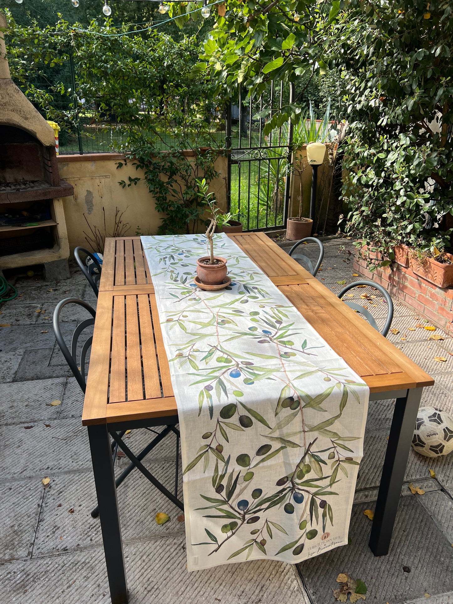 Olives Table Runner - Long - 50cm x 300cm