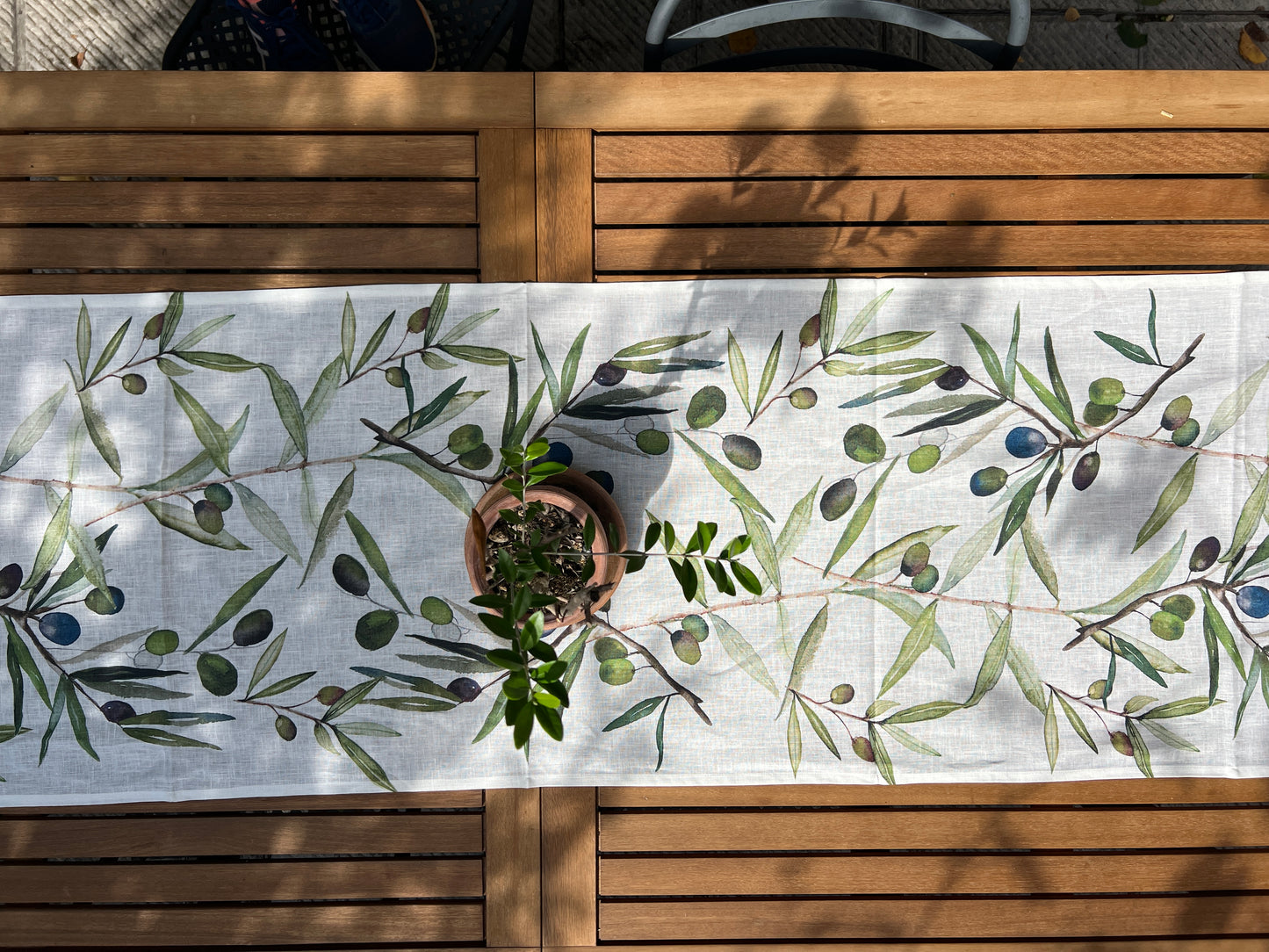 Olives Table Runner - Long - 50cm x 300cm