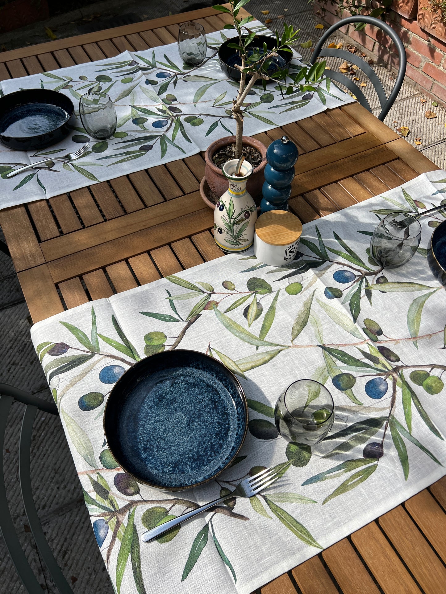 Olives Table Runner - Short 50cm x 150cm