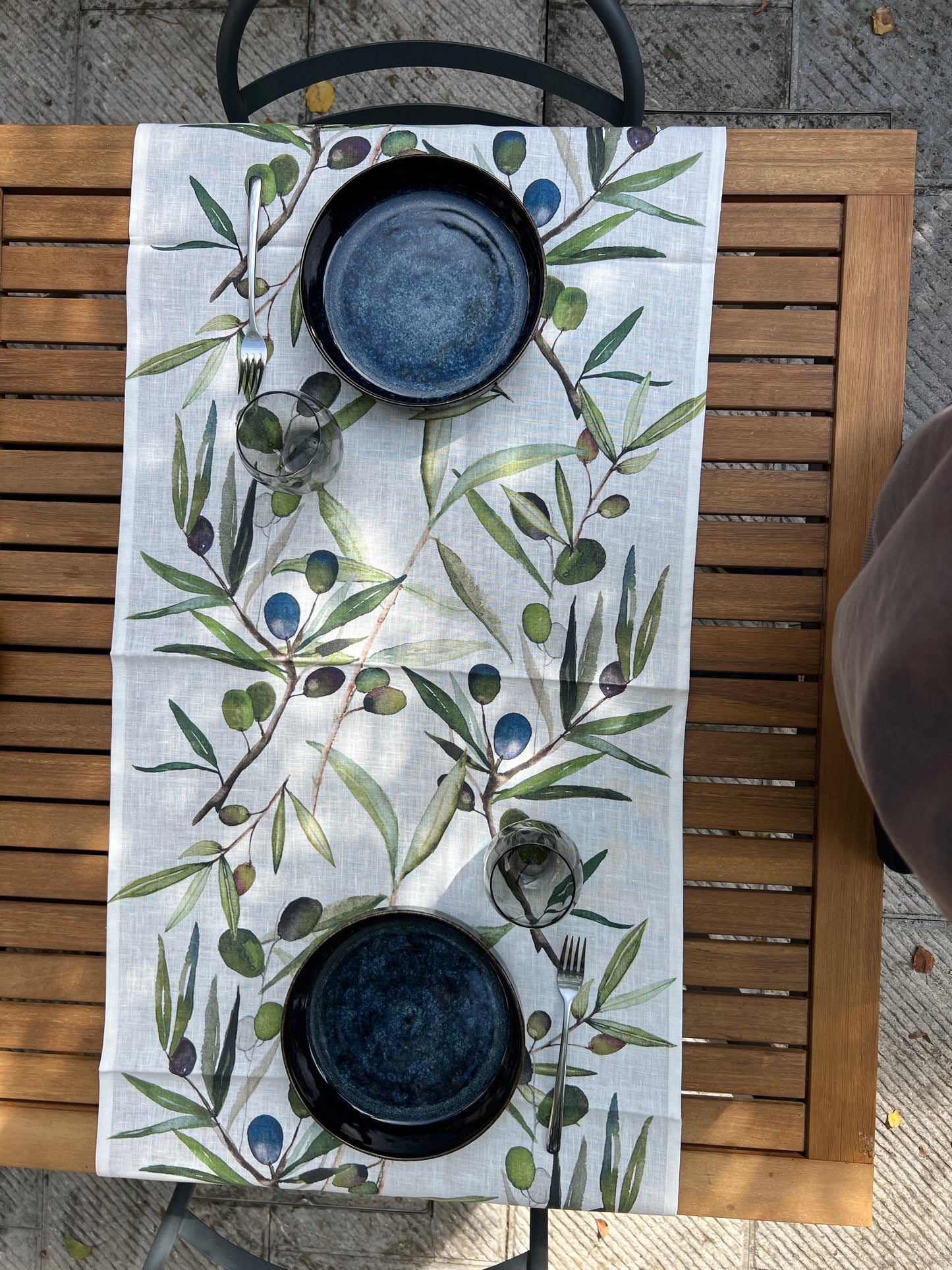 Olives Table Runner - Short 50cm x 150cm