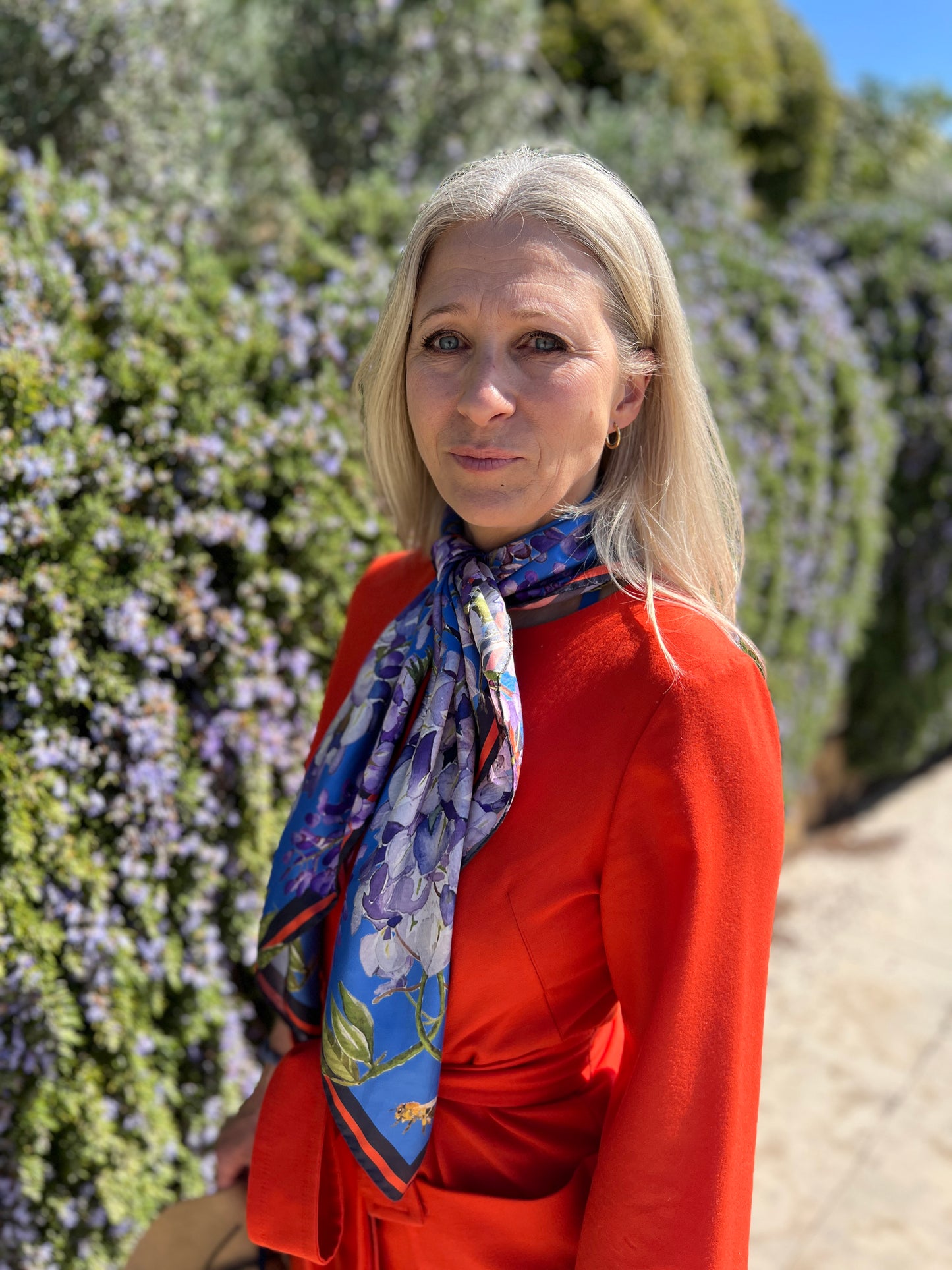 Wisteria in Florence Silk Scarf / Foulard - 90cm x 90cm