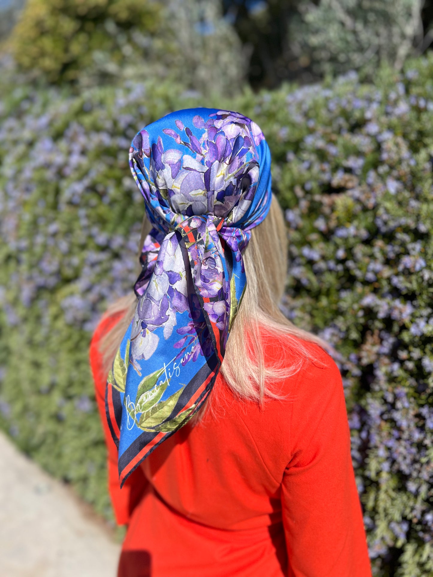 Wisteria in Florence Silk Scarf / Foulard - 90cm x 90cm