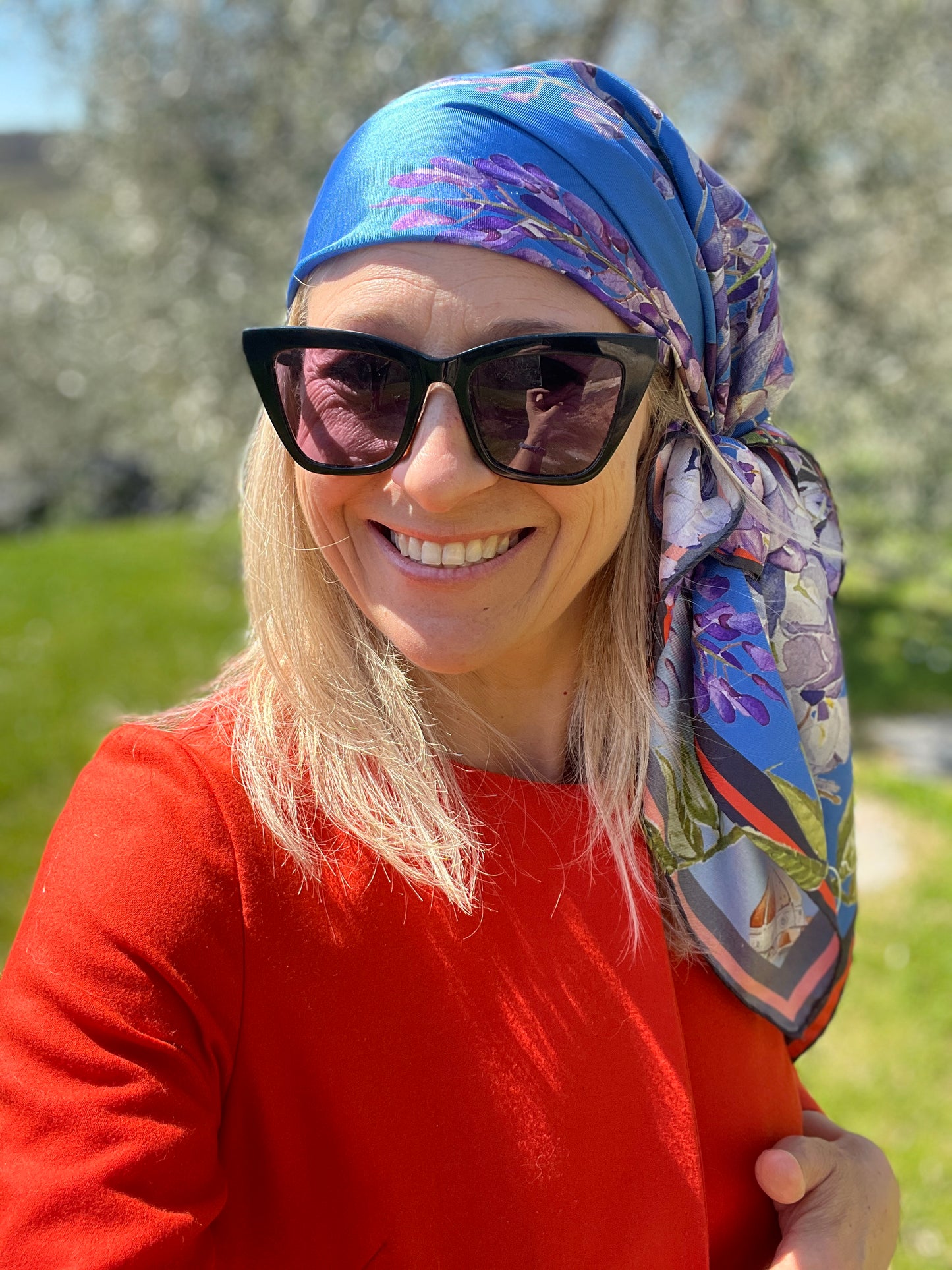 Wisteria in Florence Silk Scarf / Foulard - 90cm x 90cm