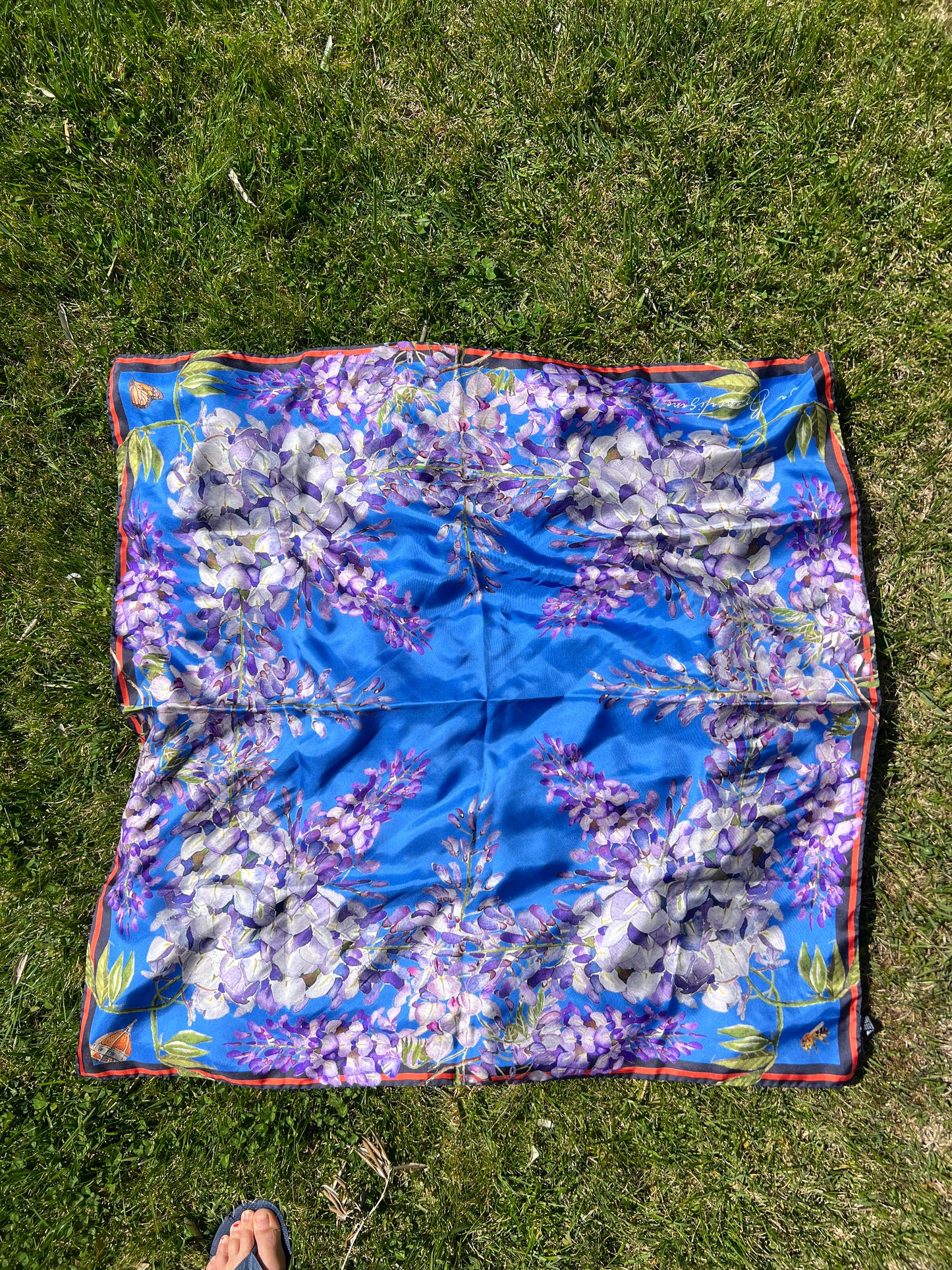 Wisteria in Florence Silk Scarf / Foulard - 90cm x 90cm