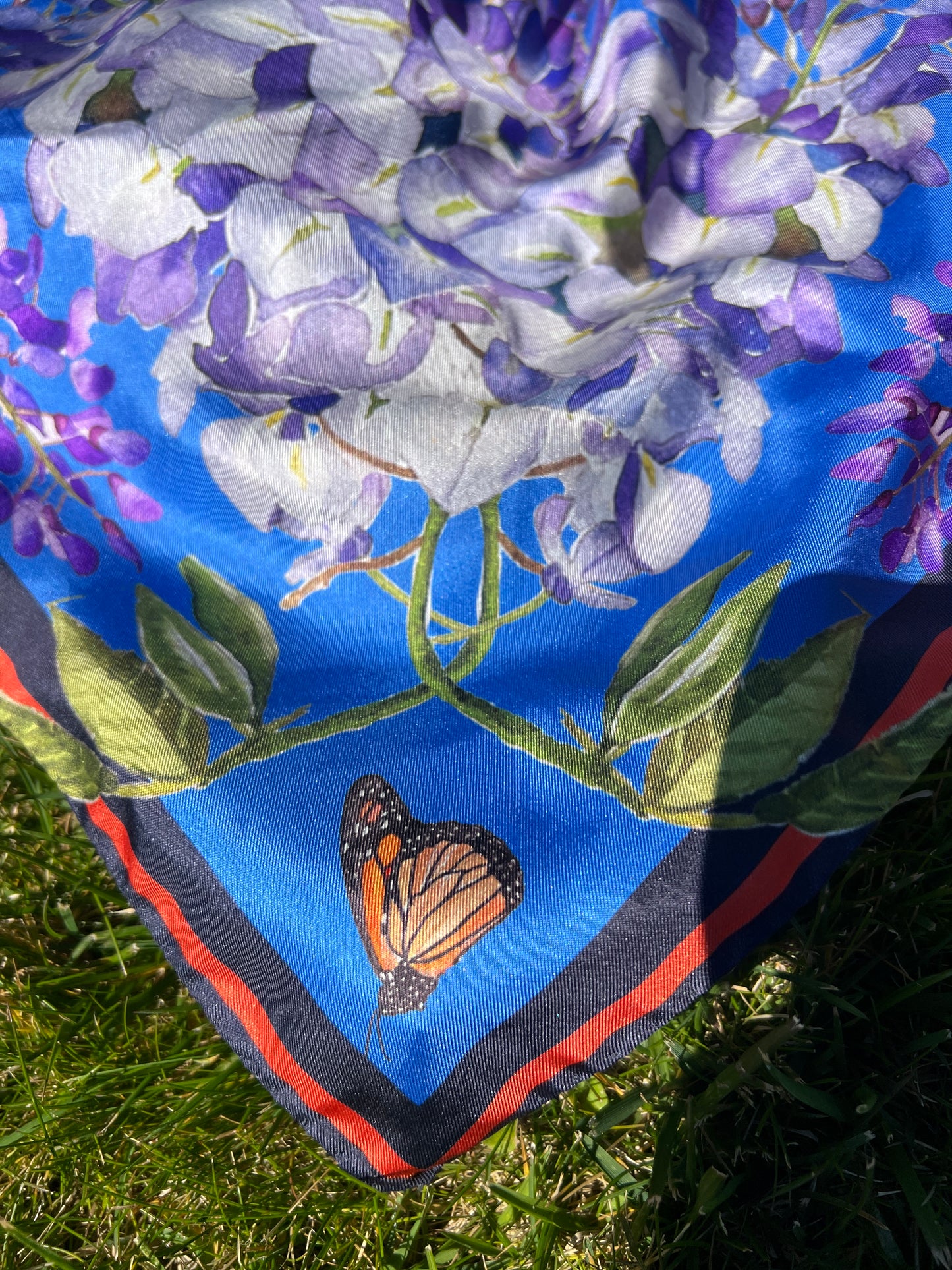 Wisteria in Florence Silk Scarf / Foulard - 90cm x 90cm