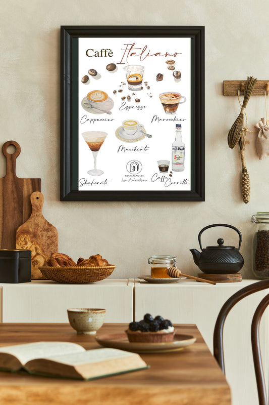 A3 ITALIAN COFFEE PRINT