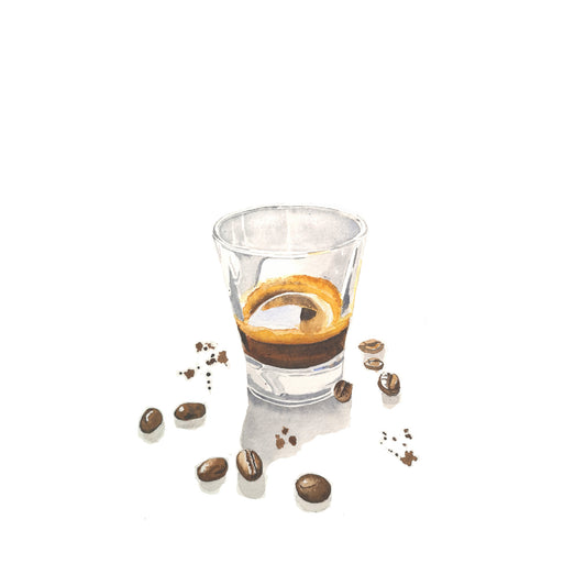 Large Espresso Coffee Print