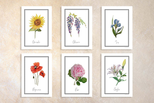 A5 Floral Watercolour Prints